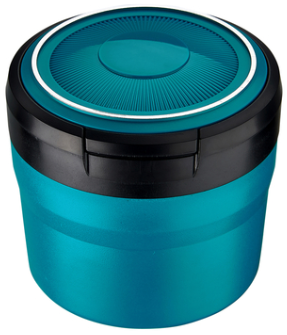 Champ Autoaschenbecher Aschenbecher mit LED Mini Blau