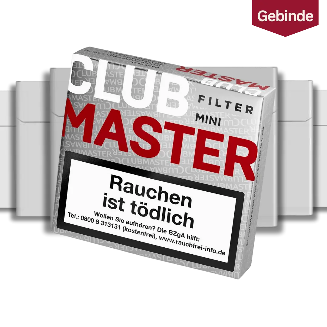 Clubmaster 222 Red Mini Filter Zigarillos Stange