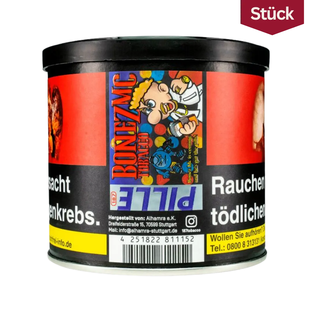 187 Tobacco Pille Wassermelone Honigmelone Erdbeere Tabak Shishatabak 200g