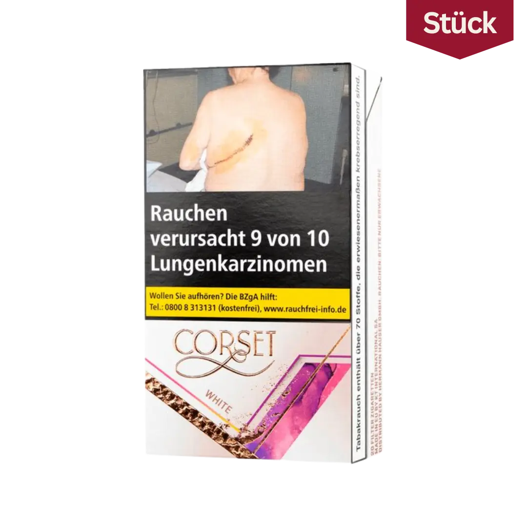 Corset White (Pearl) Slim Zigaretten (20 Stück) Corset White (Pearl) Slim Zigaretten (20 Stück)
