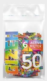 Bundle: Gizeh Filter Aktivkohle Rainbow Beutel (10x50 Filter)