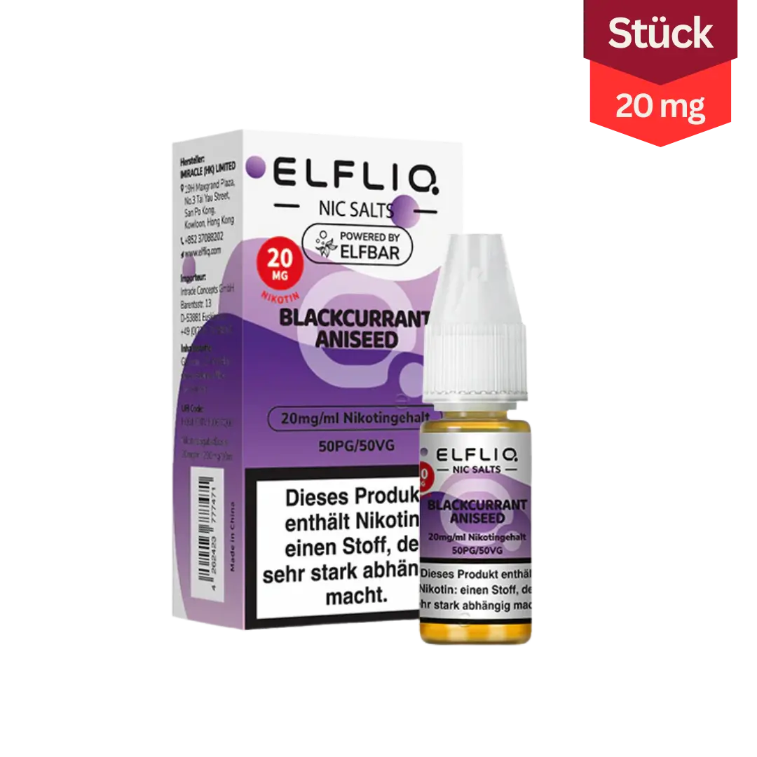 Elfliq Vape Liquid Blackcurrant Aniseed