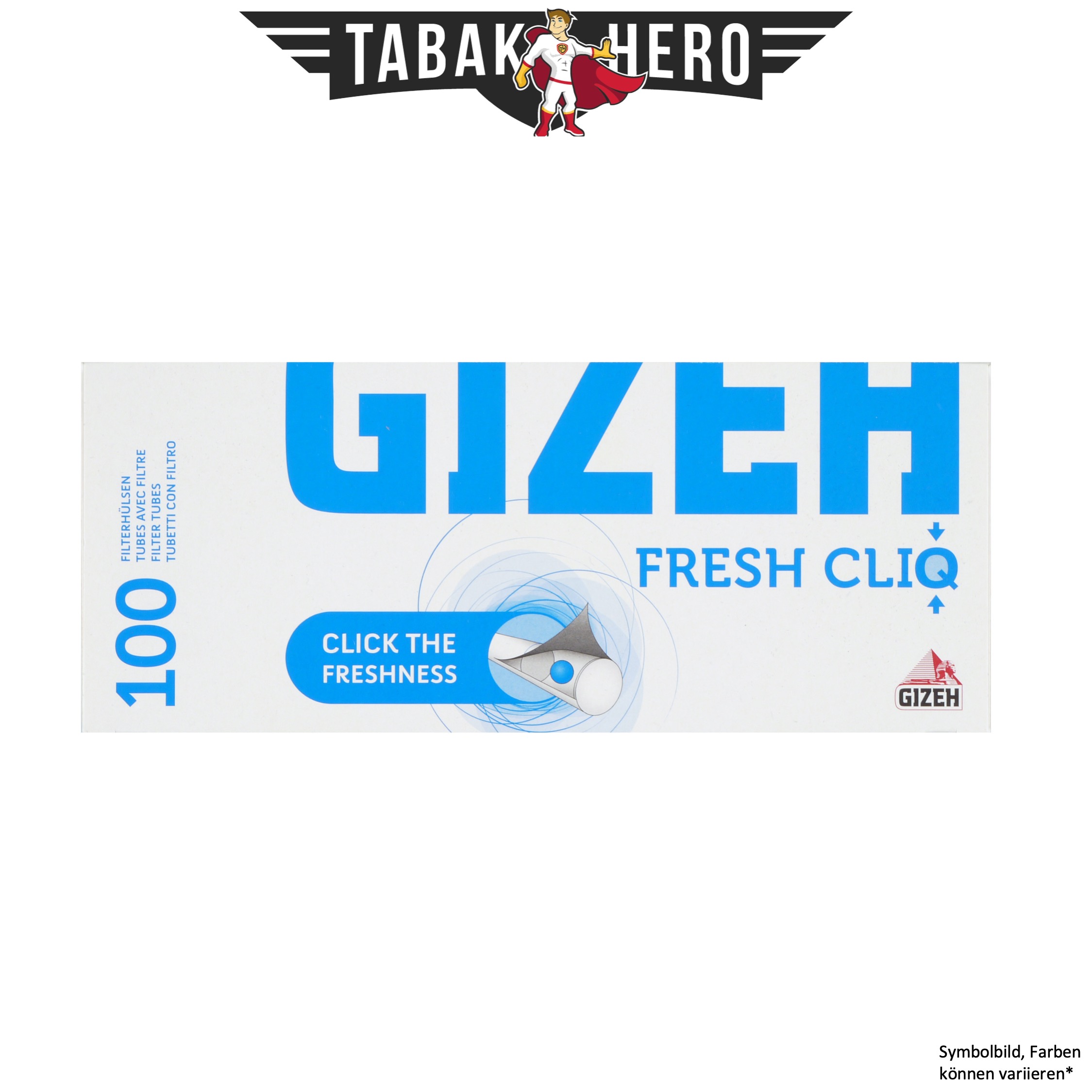 Gizeh Fresh CliQ Hülsen Filterhülsen Zigarettenhülsen Stopfhülsen 100 Stück