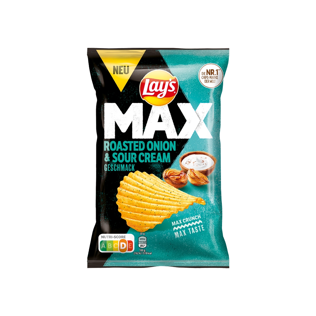 Lay's Max Roasted Onion & Sour Cream (12x110g)
