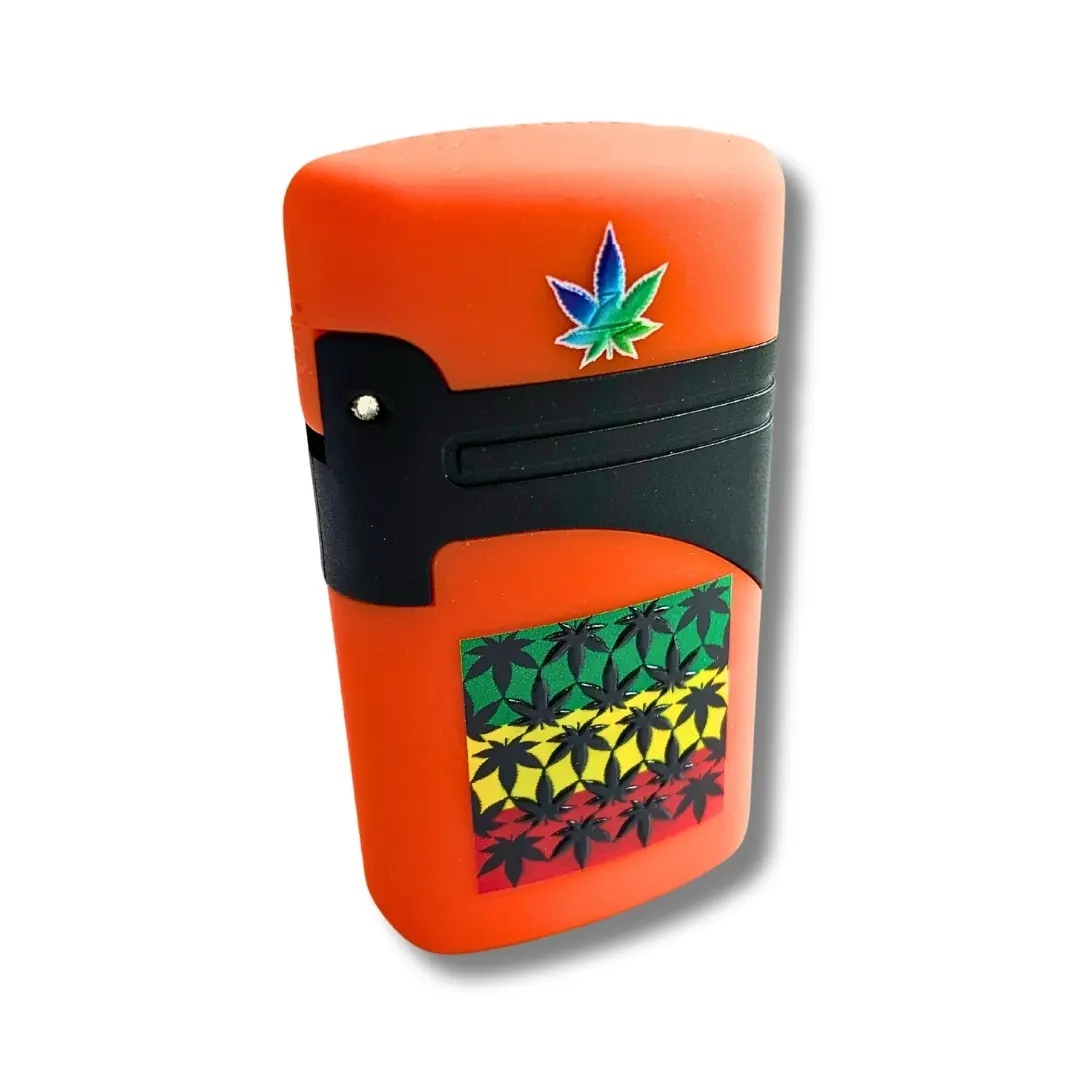 Atomic Sturmfeuerzeug Jetflame Cannabis Orange