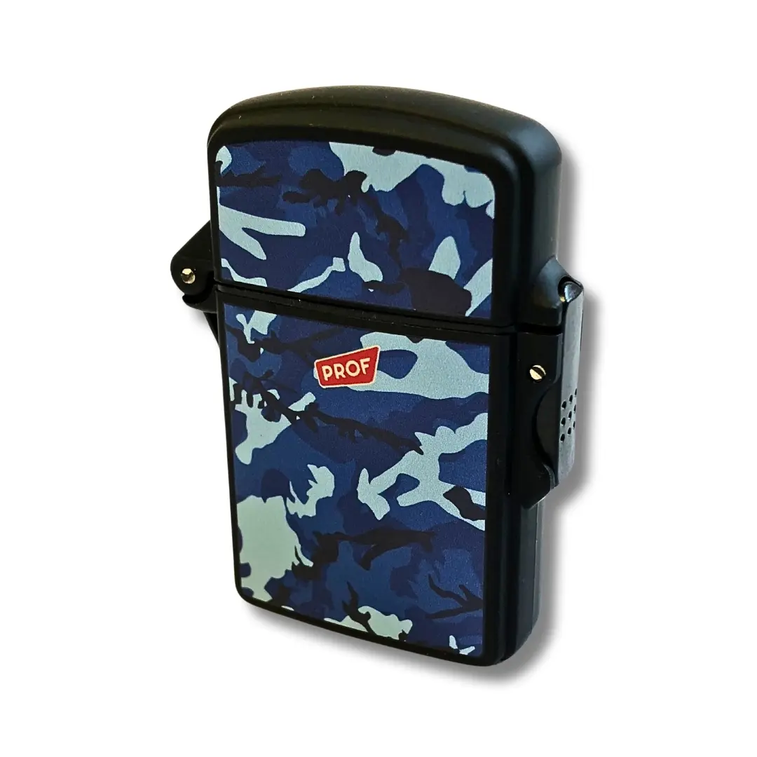 Prof Sturmfeuerzeug Jetflame Military Blau