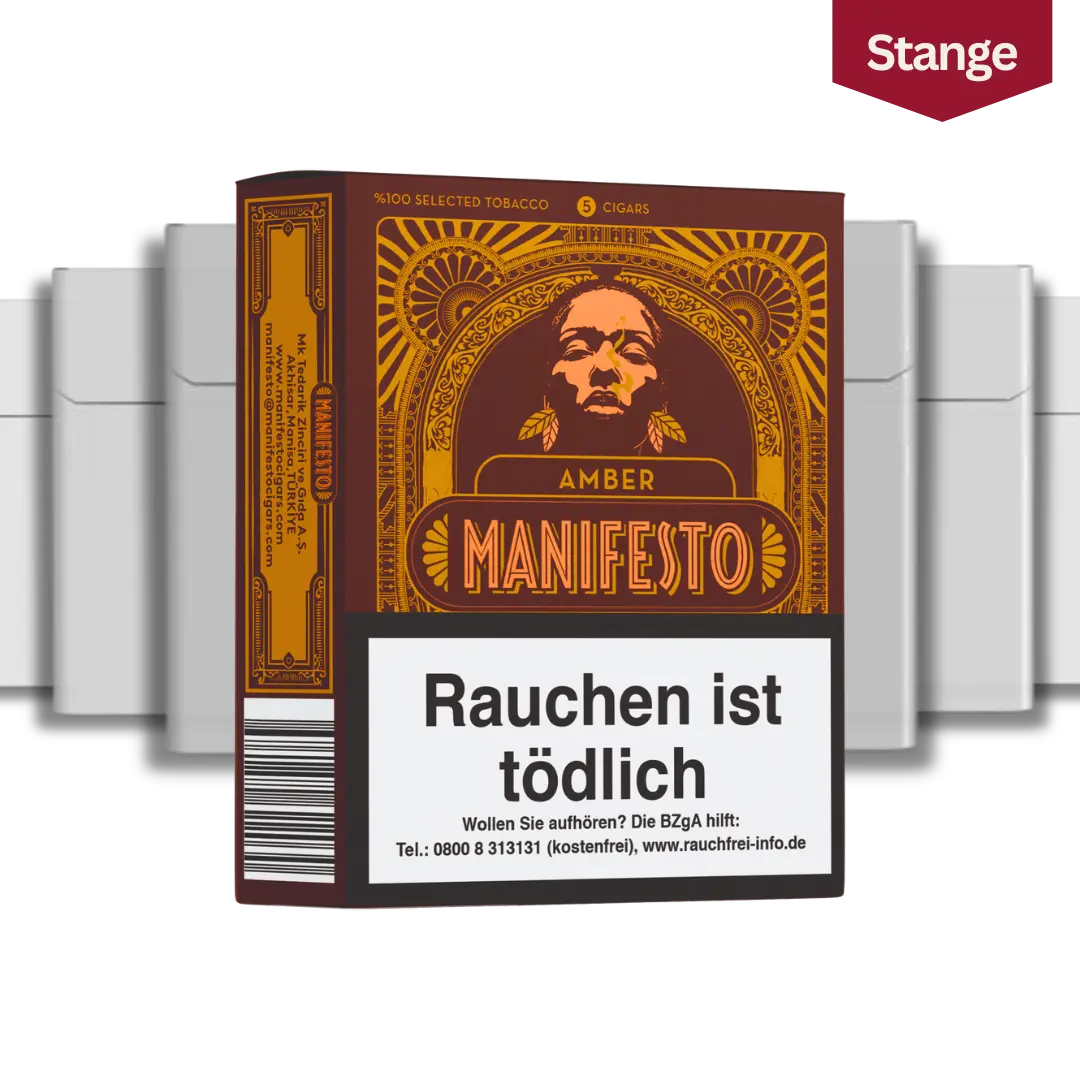 Manifesto Amber Zigarillo Stange (10x5 Stück)