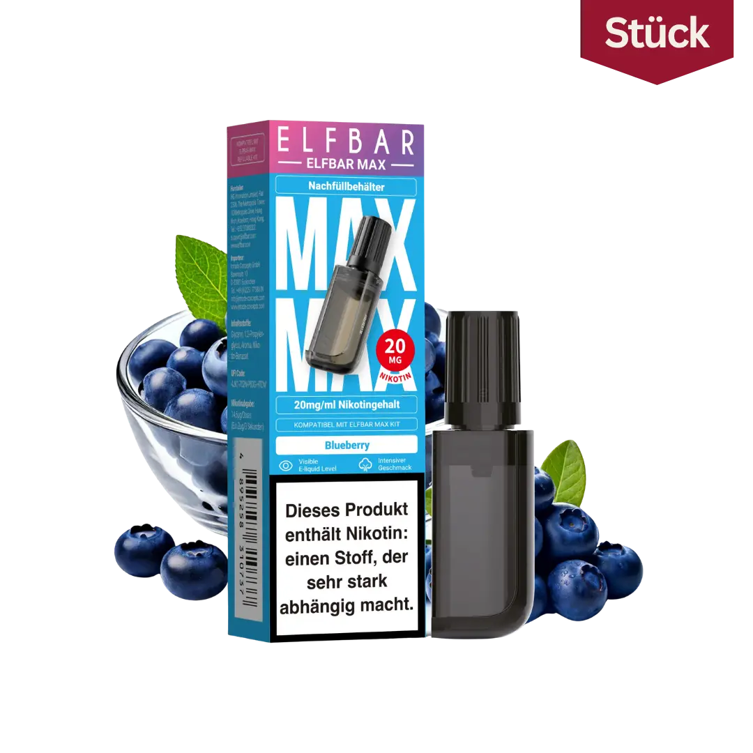 Elfbar Max Nachfuellbehaelter Blueberry 20mg
