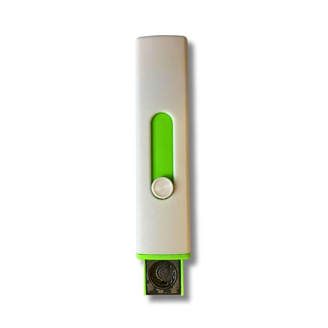 USB Feuerzeug Spirale Charge Weiss Gruen USB Feuerzeug Spirale Charge Weiss Gruen