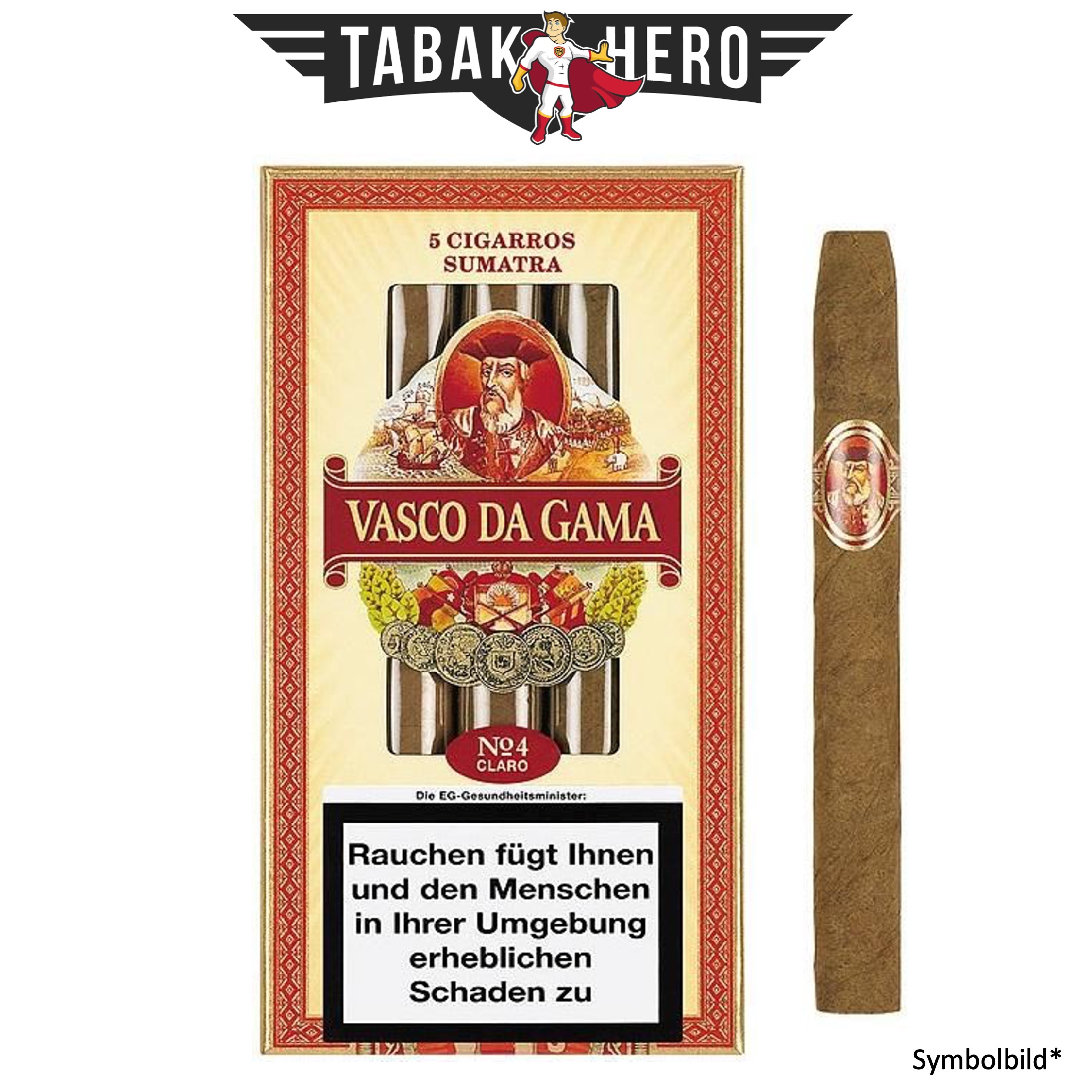 Vasco Da Gama Cigarros Sumatra No.4 (5 Zigarillos)