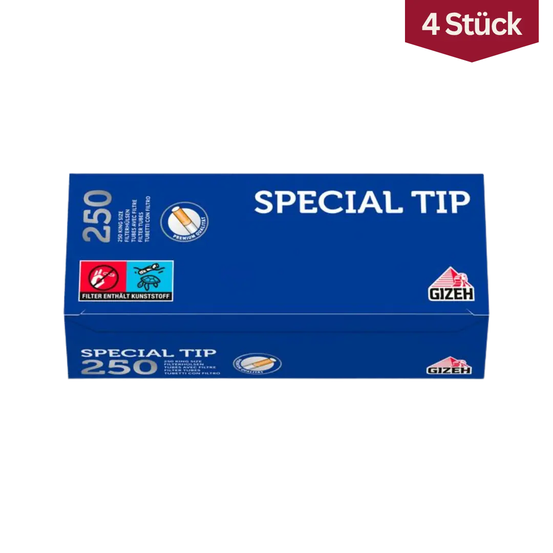 Bundle: Gizeh Hülsen Special Tip Zigarettenhülsen (4x250 Hülsen)