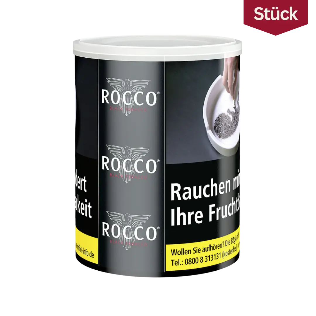 Rocco Black Zware Tabak Feinschnitt Dose (130g)
