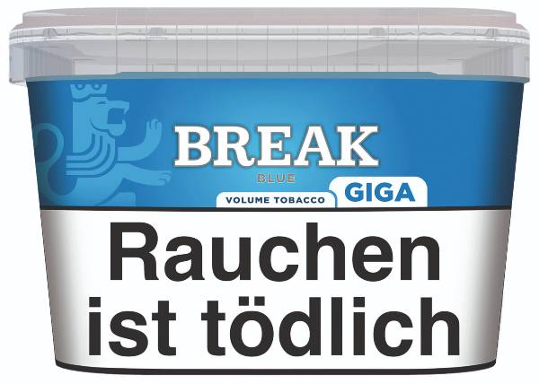 Break Blue Volumentabak in der 185g Giga Box – milder Zigarettentabak zum Stopfen von Heintz van Landewyck