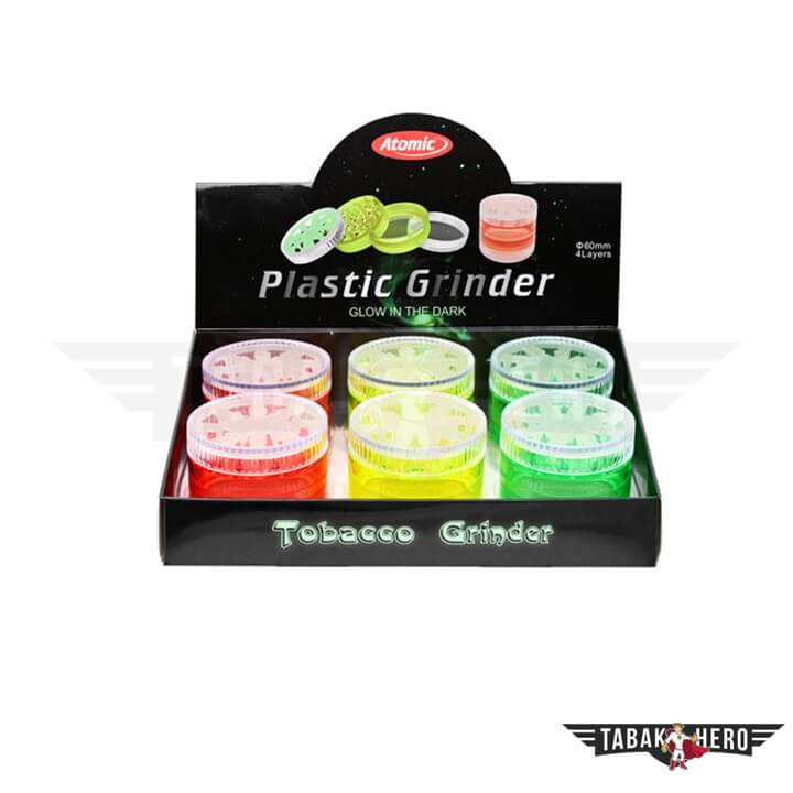 Platik Grinder "Glow in the dark" - Verschiedene Farben (4-Teilig / 60mm)