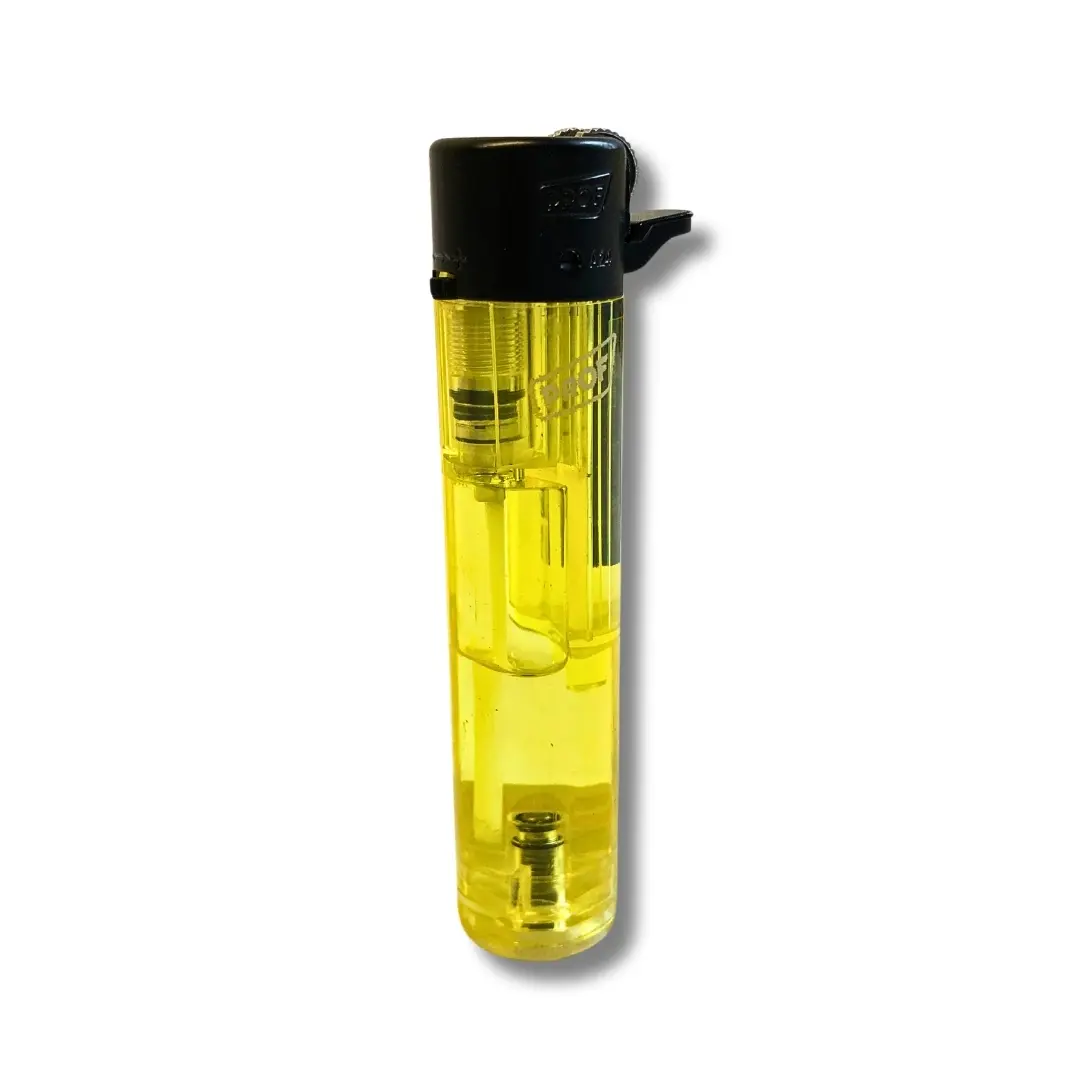 Prof Feuerzeug Reibrad Durchsichtig Gelb