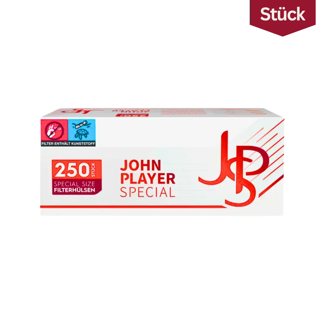 JPS John Player Special Red Zigarettenhülsen Extra Size (250 Stück)
