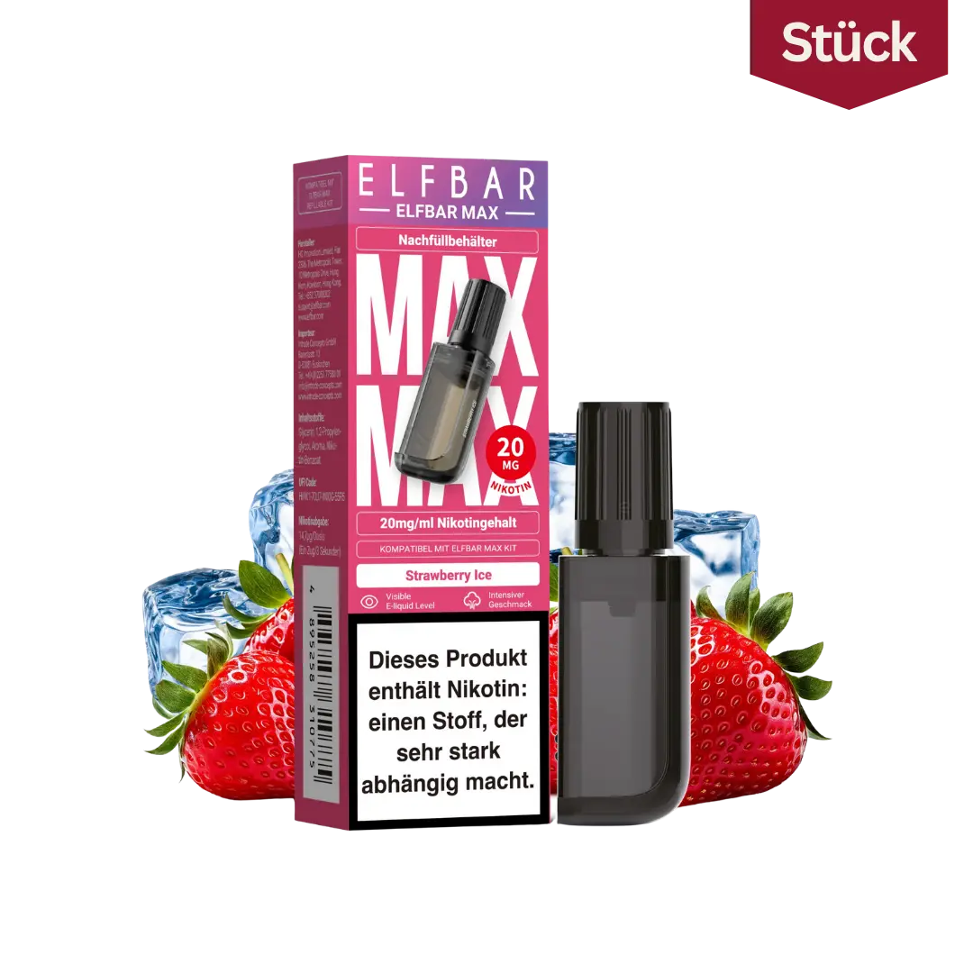 Elfbar Max Nachfuellbehaelter Strawberry Ice 20mg