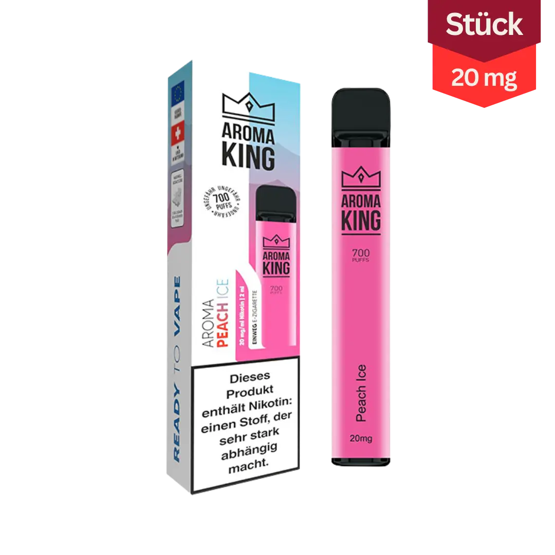Aroma King Bar Peach Ice Vape Einweg E-Zigarette 20mg