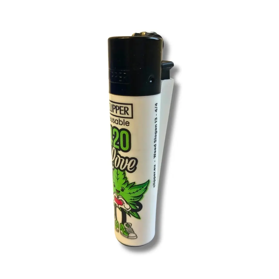 Clipper Feuerzeug Weed Slogan 13 4/4 Ansicht