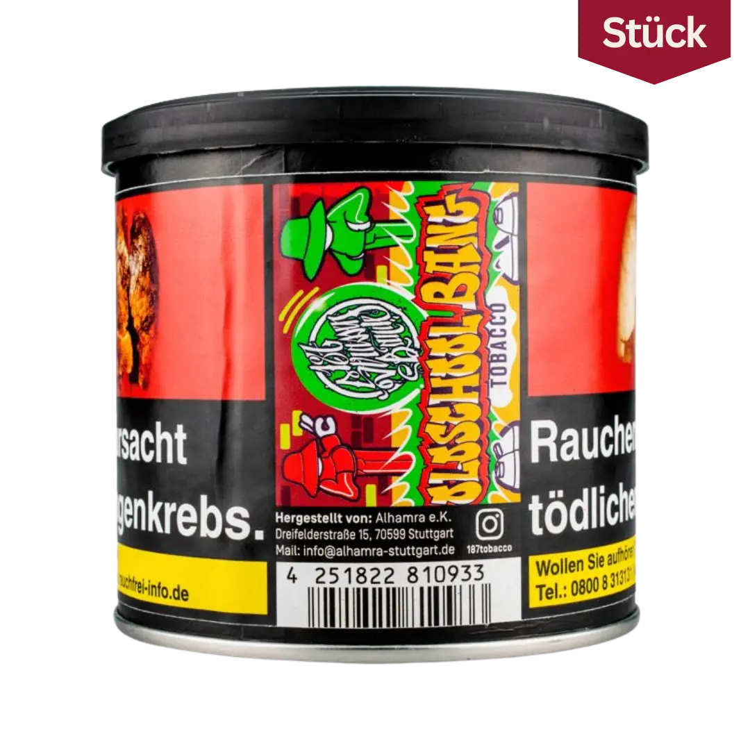 187 Tobacco Oldschool Bang Doppelapfel Tabak Shishatabak 200g