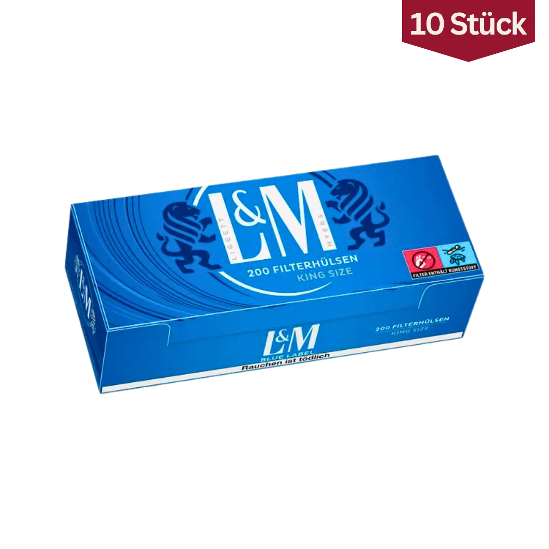 Bundle: L&M Blue Filterhülsen King Size (10x200 Stück)