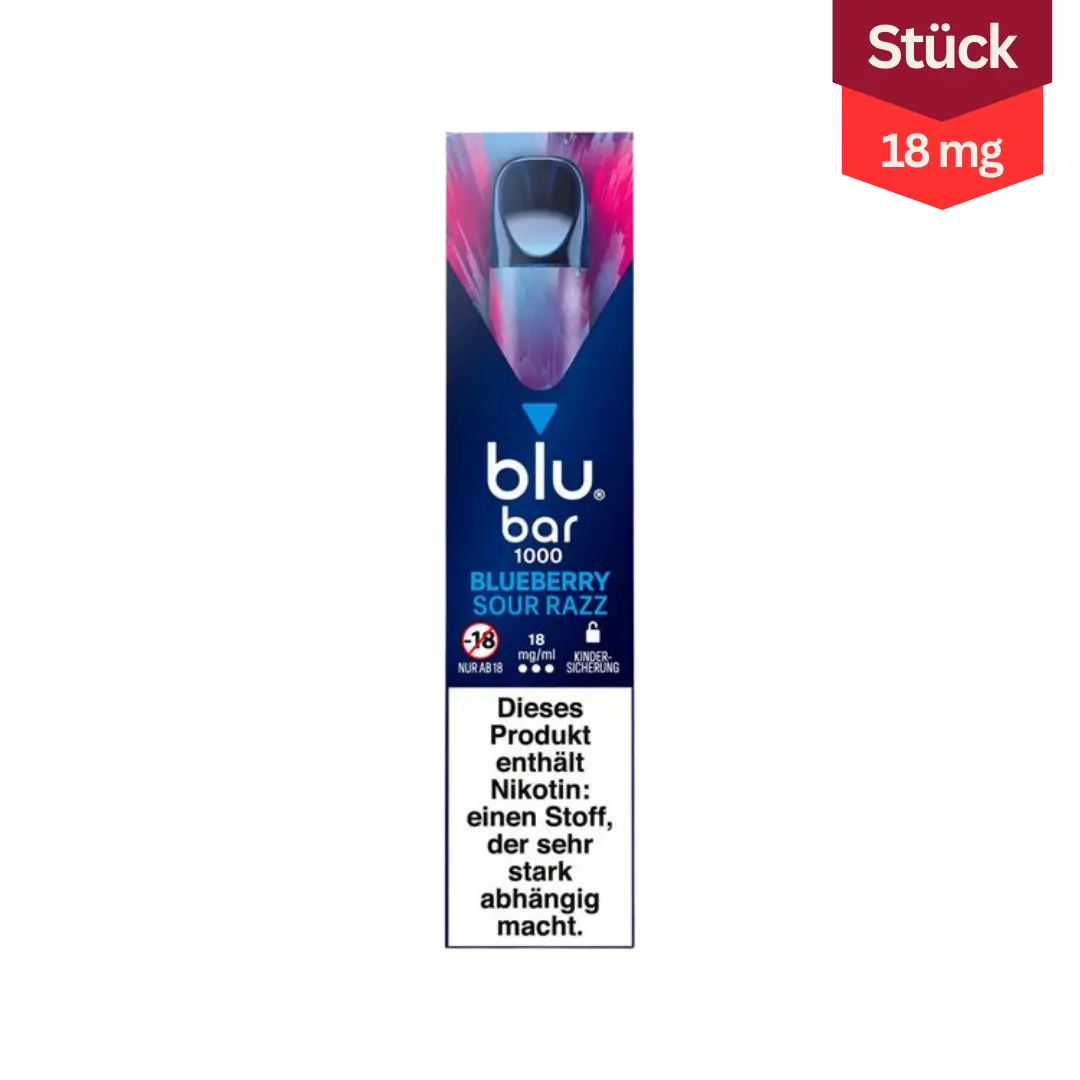 blu bar vape blueberry sour razz 18mg