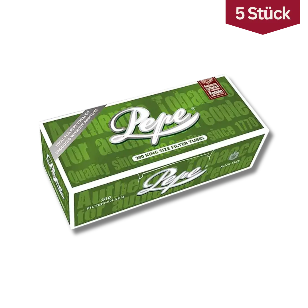 Bundle: Pepe Zigaretten Hülsen King Size (5x200 Stück)