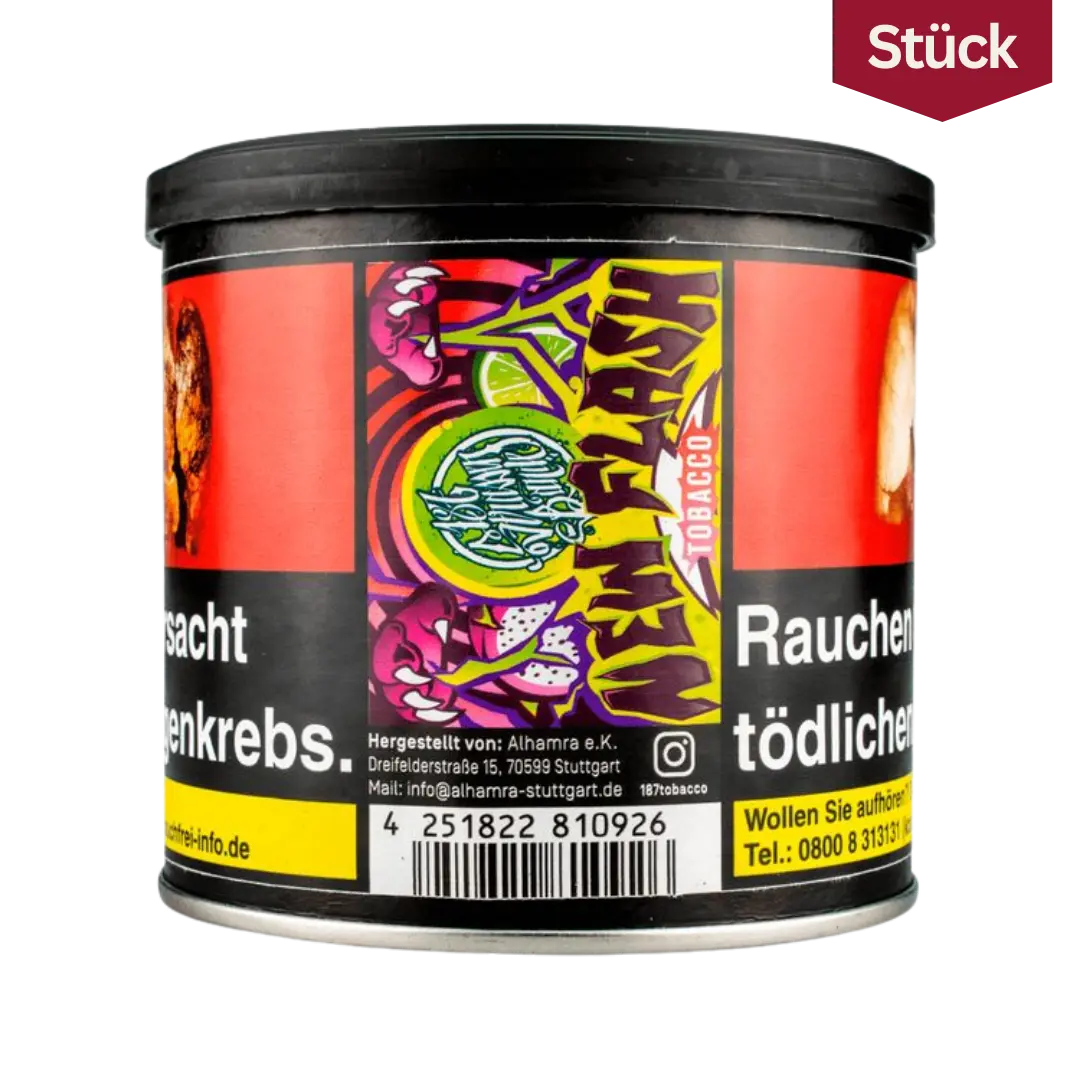 187 Tobacco New Flash Cola Drachenfrucht Limette Tabak Shishatabak 200g