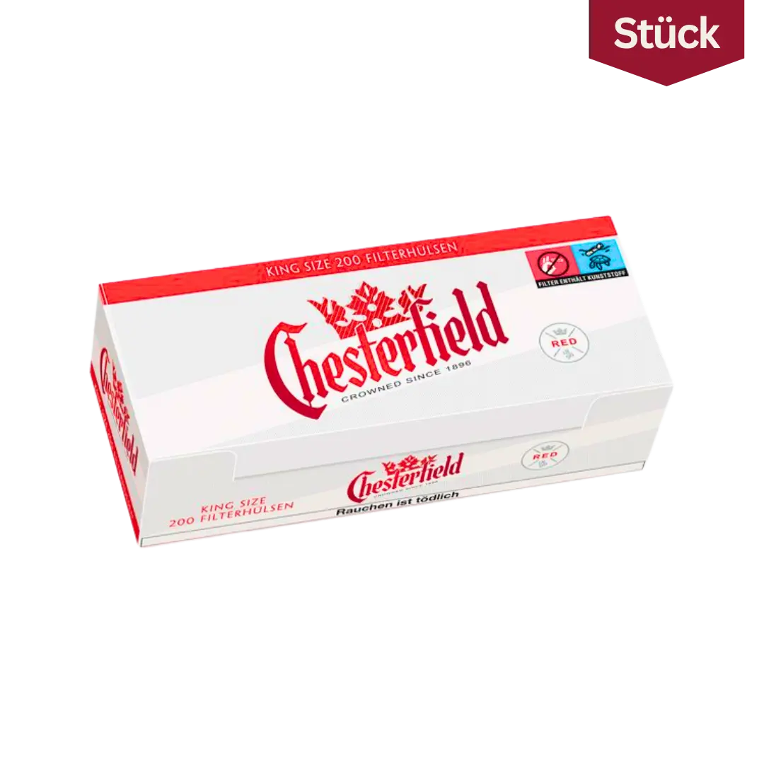 Chesterfield Red Zigaretten Hülsen (200 Stück)  Chesterfield Red Zigaretten Hülsen (200 Stück)