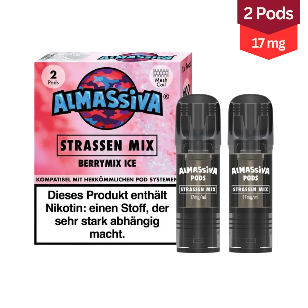 Al Massiva Strassen Mix Berrymix Ice Vape Pods 17mg