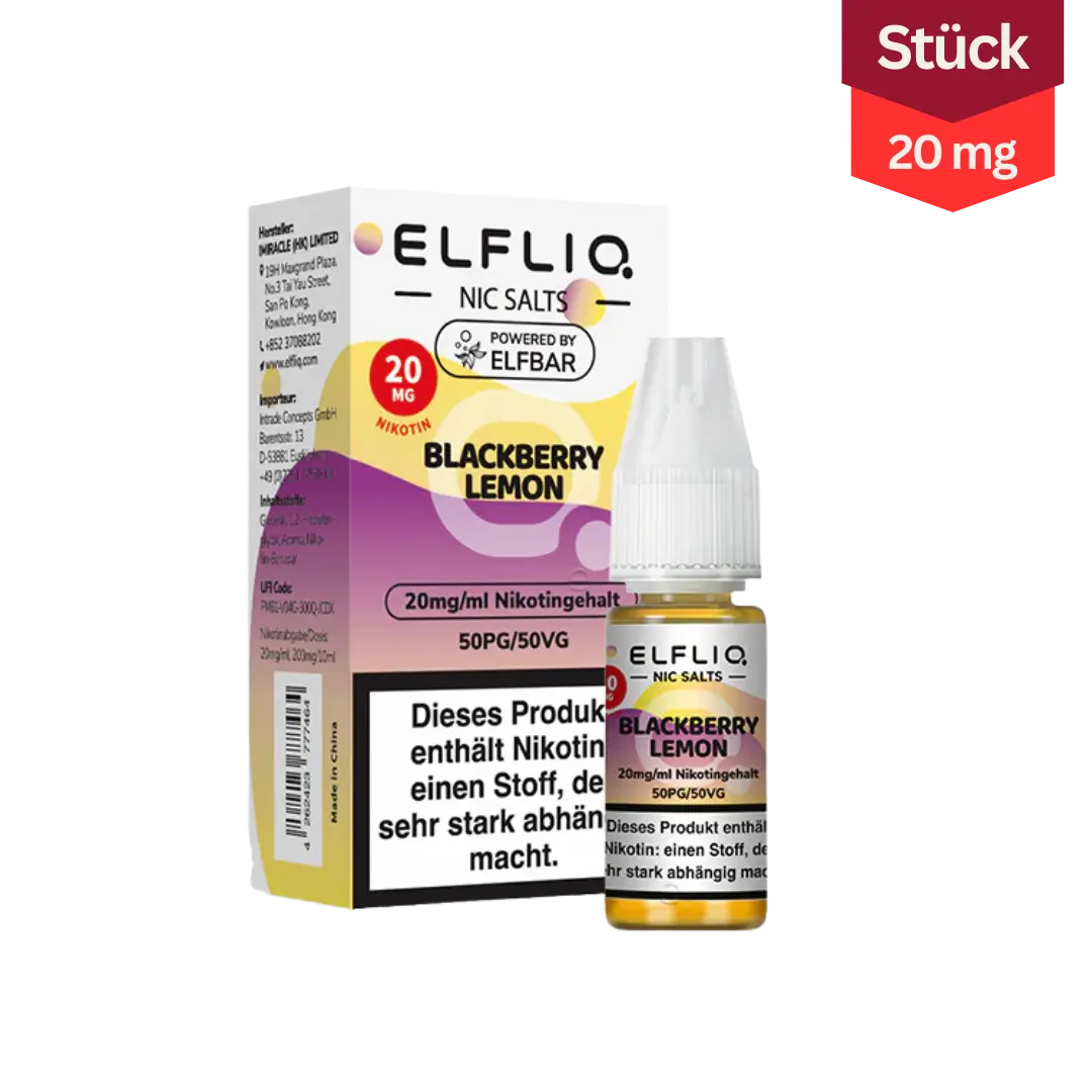 Elfliq Vape Liquid Blackberry Lemon