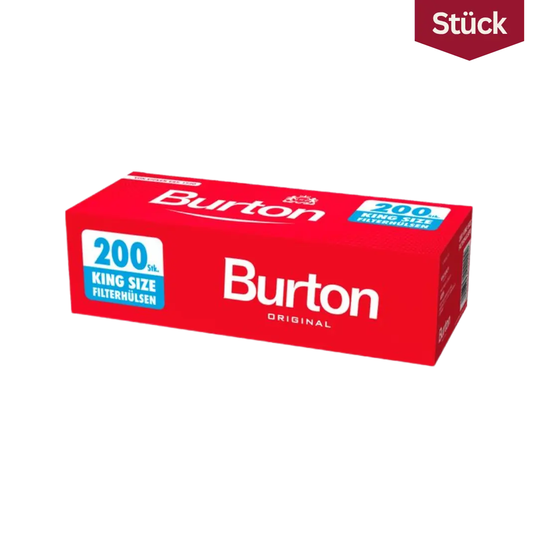 Burton Original Red Zigarettenhülsen King Size (200 Stück)