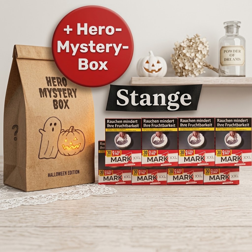Stange Mark Adams XXL Red (8 Schachteln à 30 Stück) und die Hero Mystery Box Halloween Edition als Set