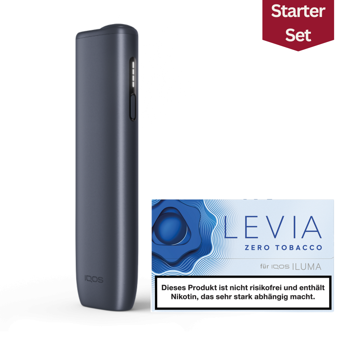 IQOS Iluma i One Midnight Black mit Levia Tabaksticks Glacial Starter - Set
