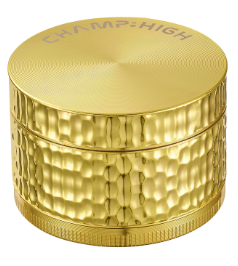 Grinder Hammered Gold mit Diamantzähnen (Ø 52mm / 4 Teilig)