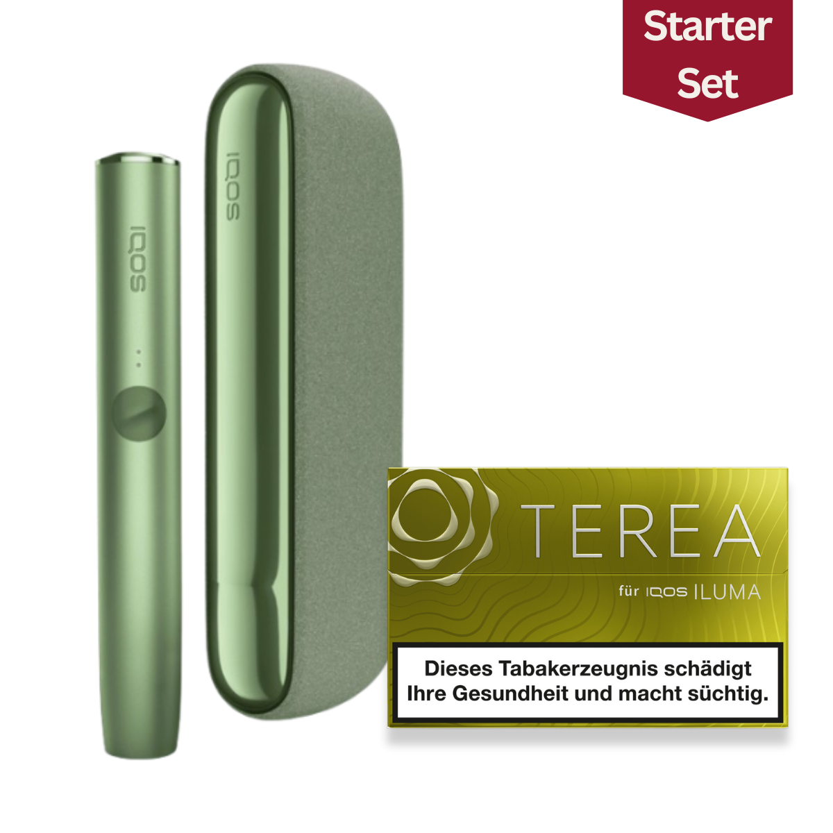  IQOS Iluma One Green mit Terea Yellow Green Tabaksticks Starter - Kit