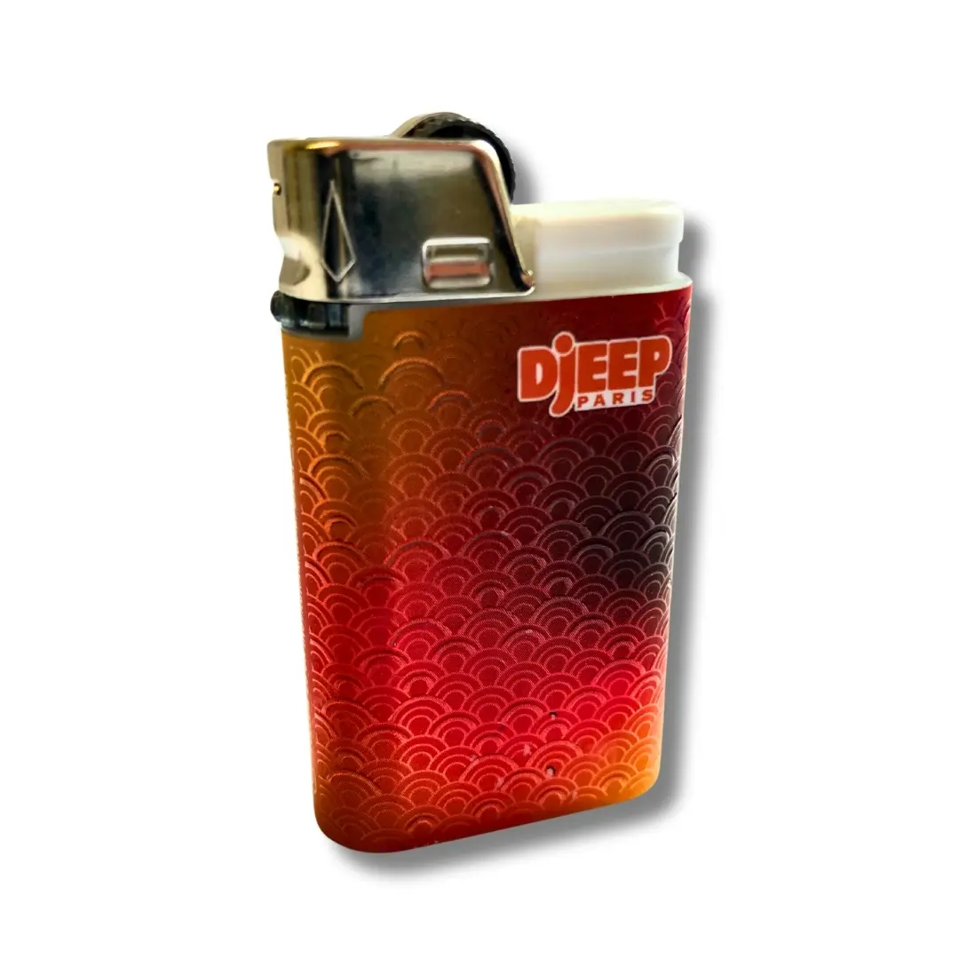 Djeep Paris Feuerzeug Reibrad Scale Orange Rot