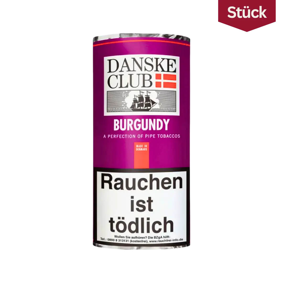 Danske Club Burgundy Tabak Pfeifentabak Pouch (50g) Danske Club Burgundy Tabak Pfeifentabak Pouch (50g)