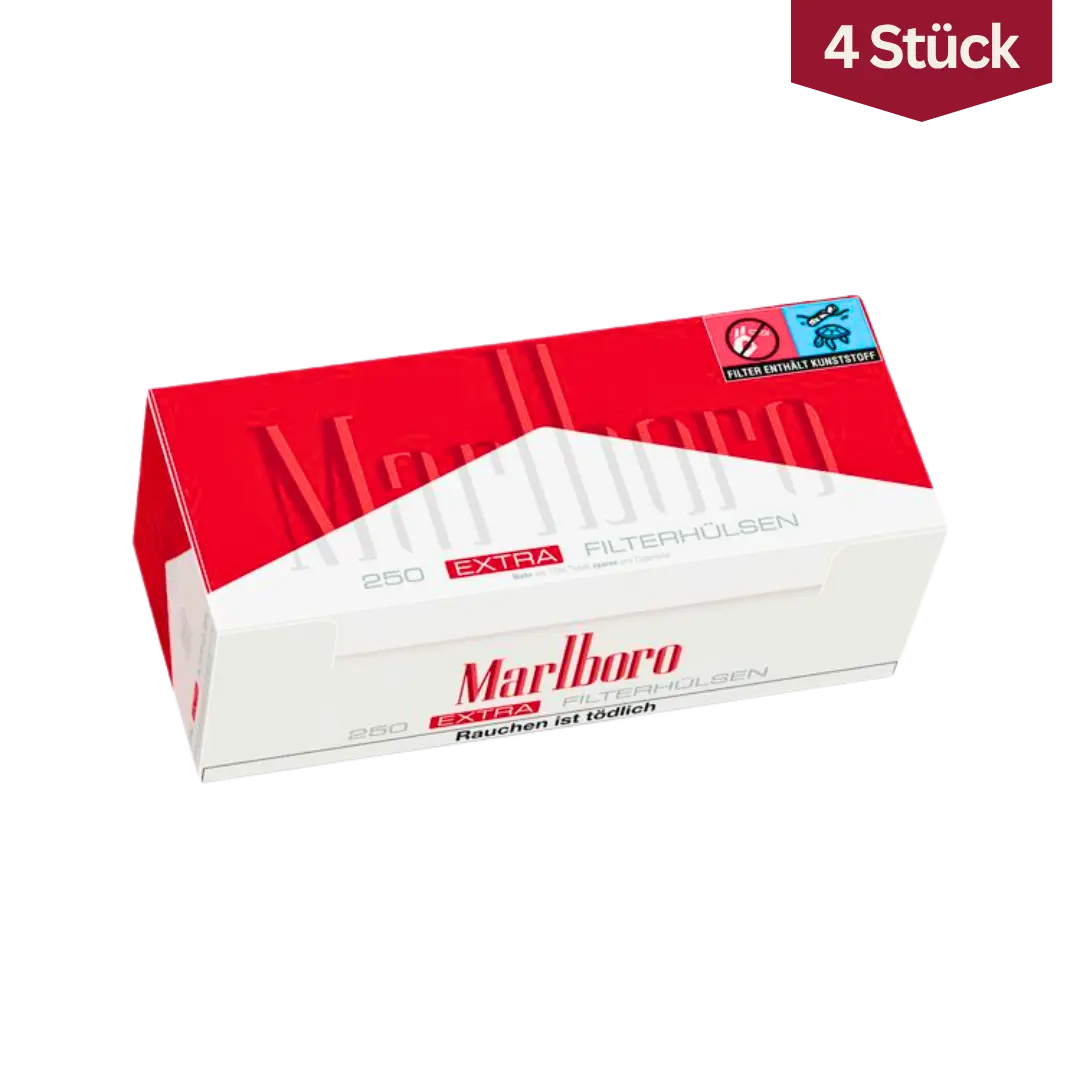 Bundle: Marlboro Red Filterhülsen Extra Size (4x250 Stück)