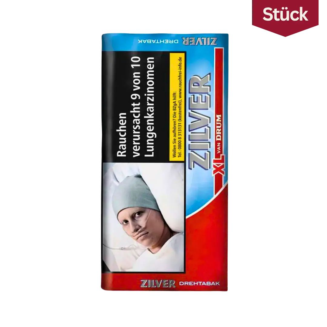Zilver XL Van Drum Tabak Feinschnitt Pouch (50g)
