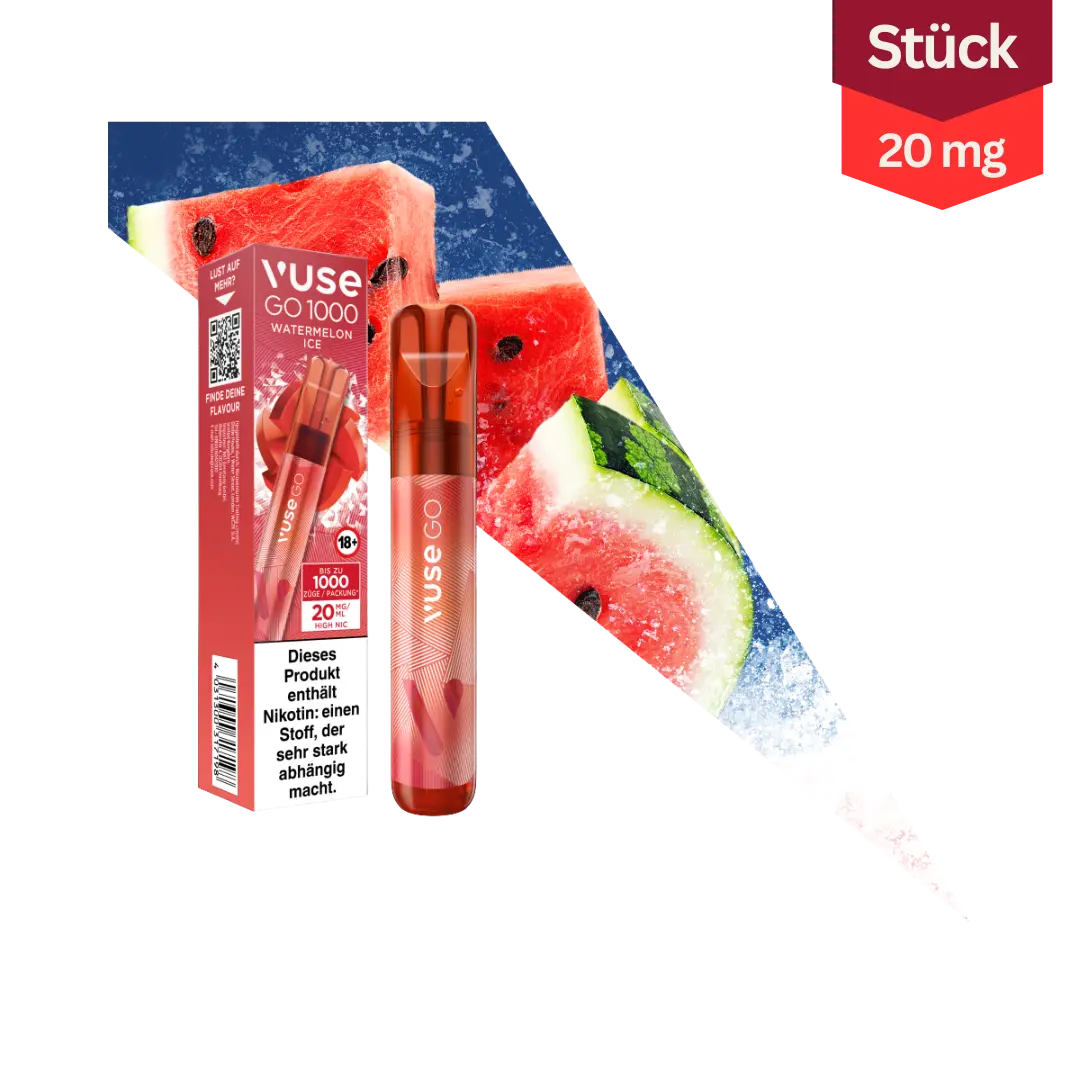 Vuse GO 1000 Watermelon Ice Vape Einweg E-Zigarette 20mg