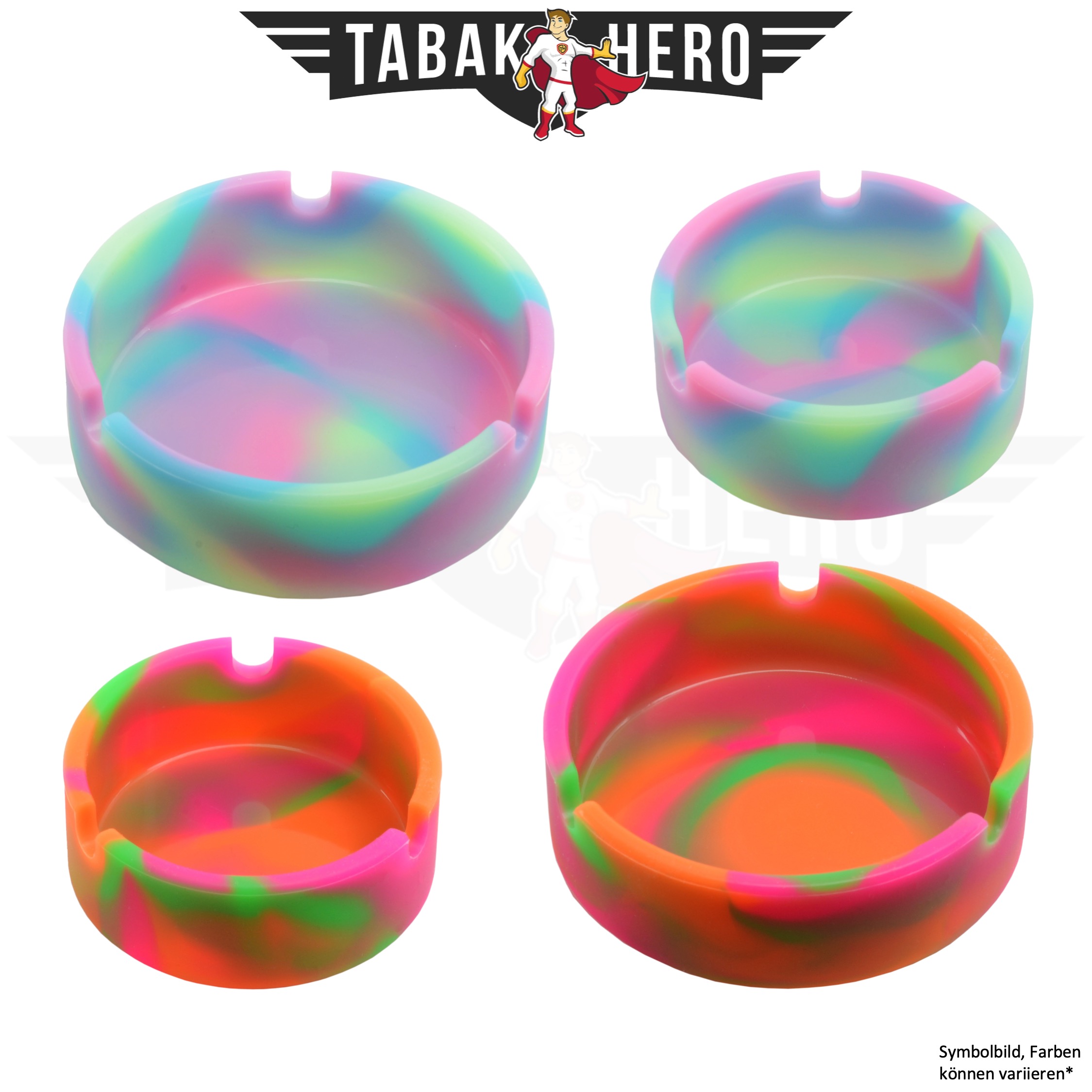 Silikon Aschenbecher - Rainbow klein