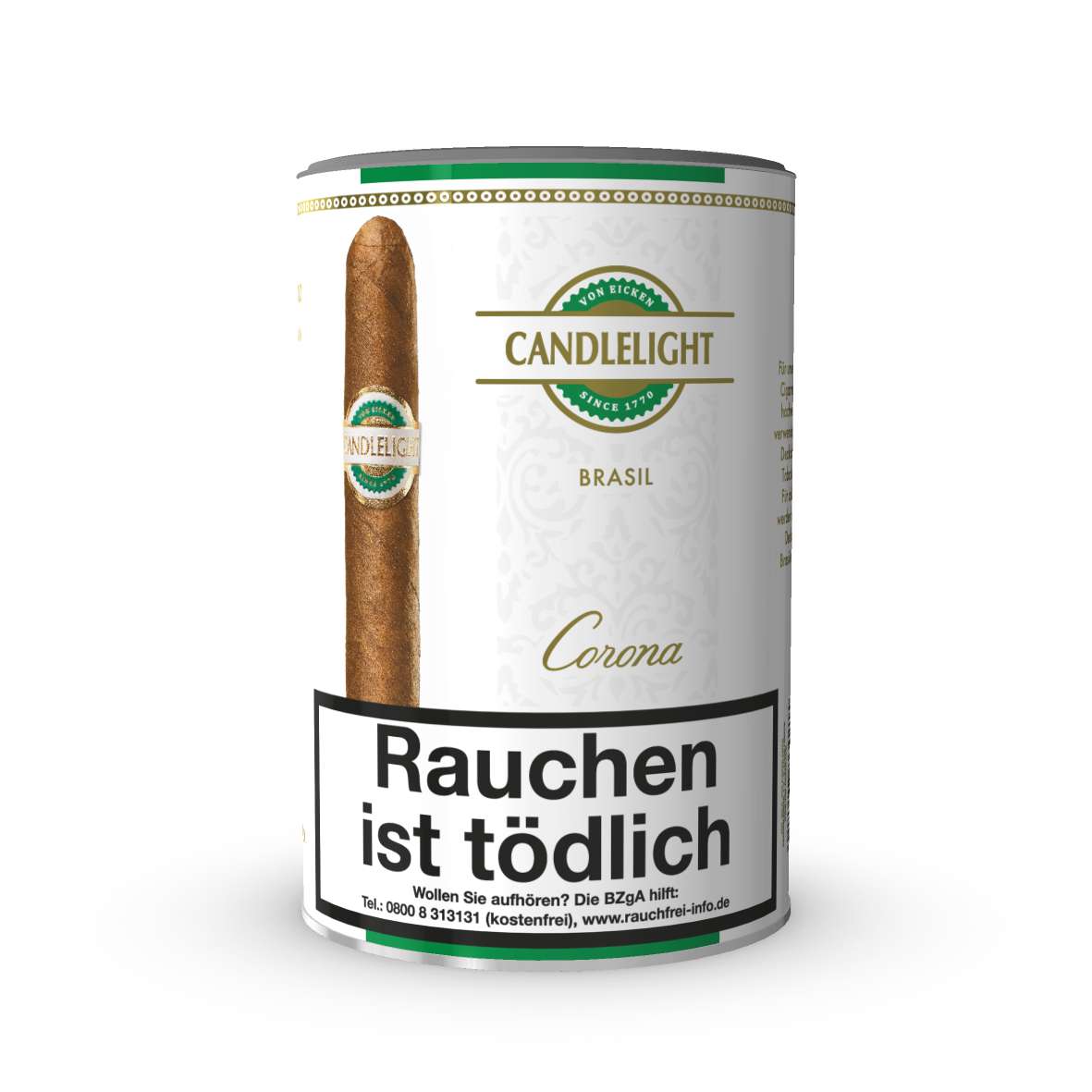 Dose mit 25 dunklen Candlelight Corona Brasil Zigarren
