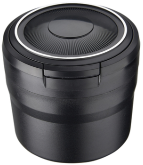 Champ Autoaschenbecher Aschenbecher mit LED Mini Schwarz