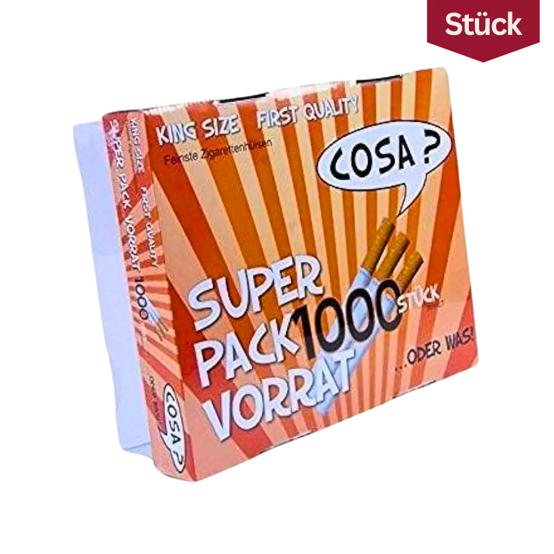 Cosa Hülsen Filterhülsen Zigarettenhülsen Stopfhülsen 1000 Stück Cosa Hülsen Filterhülsen Zigarettenhülsen Stopfhülsen 1000 Stück