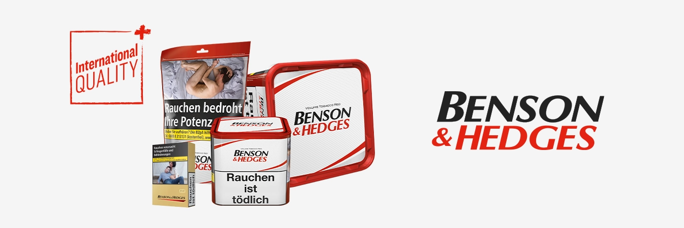Benson & Hedges – Gold Zigaretten und Red Volumentabak