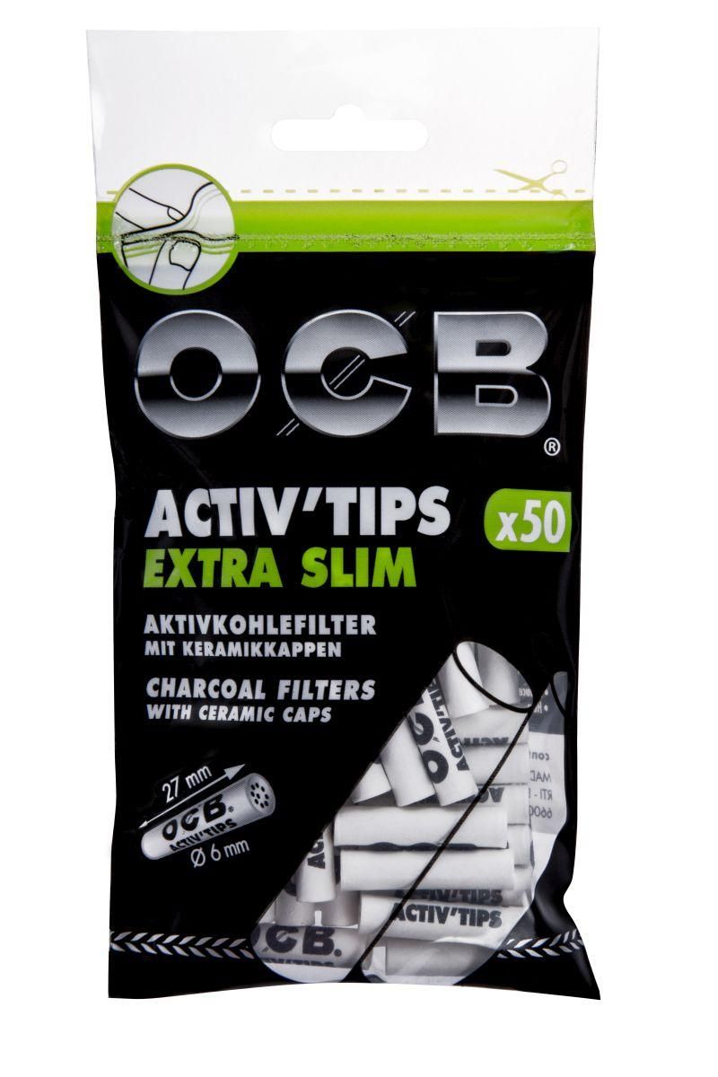 5 x 50 Stück OCB Filter Extra Slim Aktivkohlefilter