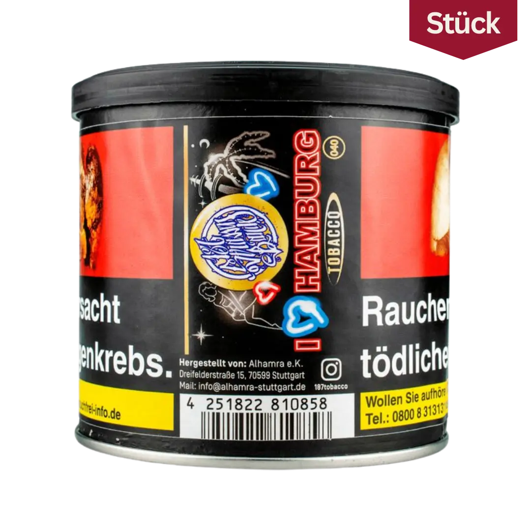 187 Tobacco I Love Hamburg Beeren Honigmelone Wassermelone Tabak Shishatabak 200g