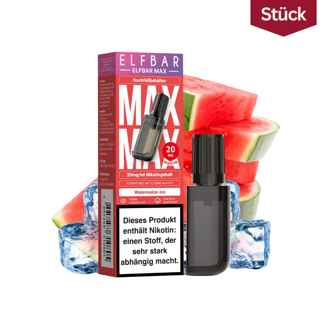 Elfbar Max Nachfuellbehaelter Watermelon Ice 20mg