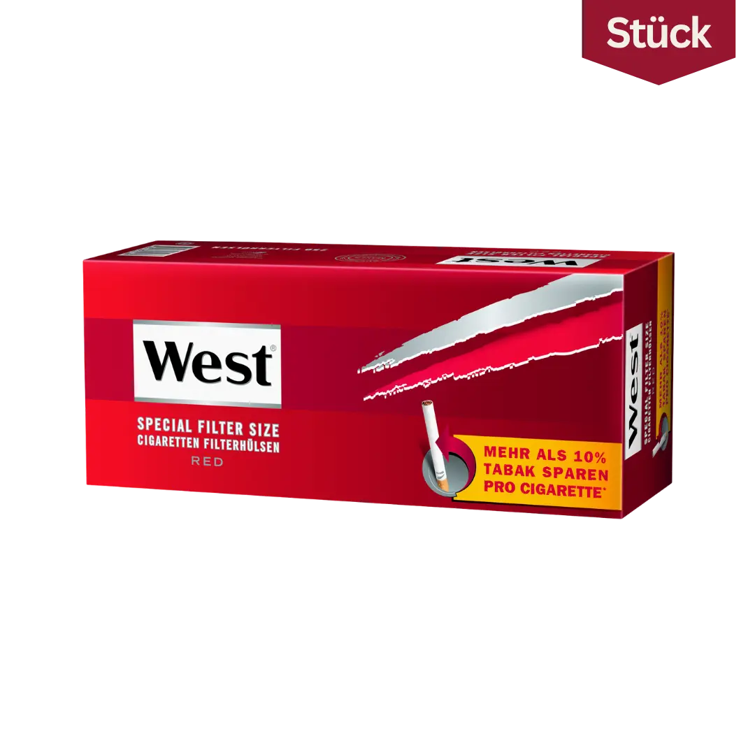 West Red Filterhülsen Extra Size (250 Stück) West Red Filterhülsen Extra Size (250 Stück)